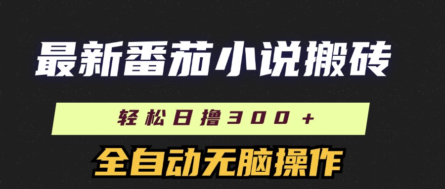 最新番茄小说搬砖，日撸300＋！全自动操作，可矩阵放大！-卧狐科技网