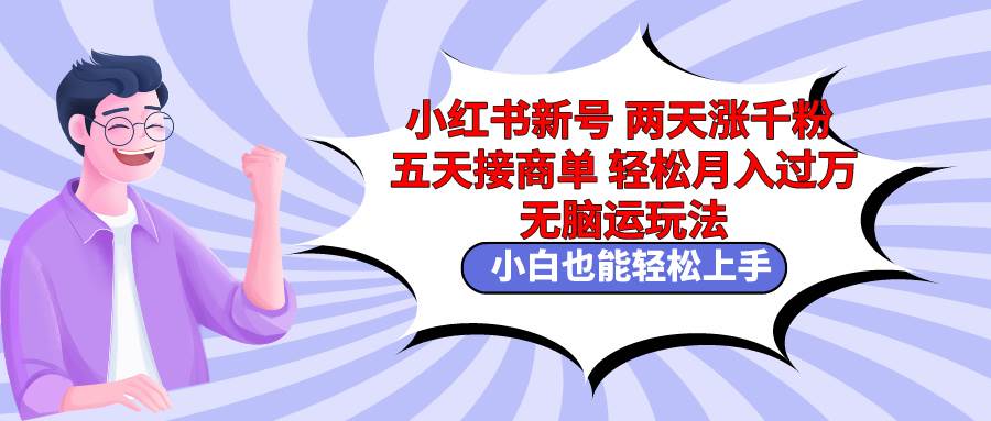 小红书新号两天涨千粉五天接商单轻松月入过万 无脑搬运玩法 小白也能轻...-卧狐科技网