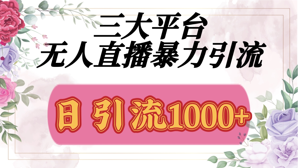 抖音，快手，视频号全平台通用，无人直播引流法，利用图片,模板,整套话术挂机全天支持矩阵操作，无限设备多开，超暴力引流，1000+高质量精准创业粉-卧狐科技网