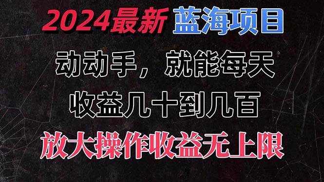 有手就行的2024全新蓝海项目，每天1小时收益几十到几百，可放大操作收...-卧狐科技网