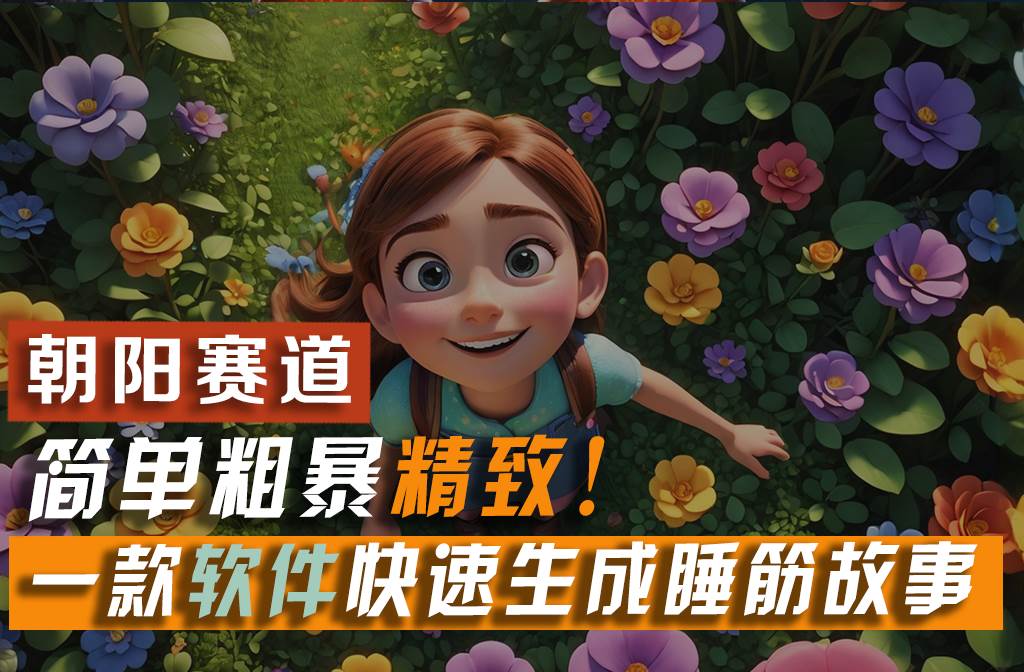 利用一款软件5分钟一条爆款睡前故事，简单粗暴精致！小白月入2w+-卧狐科技网