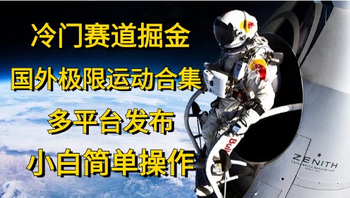 冷门赛道掘金，极限运动合集，多平台发布，小白简单操作-卧狐科技网