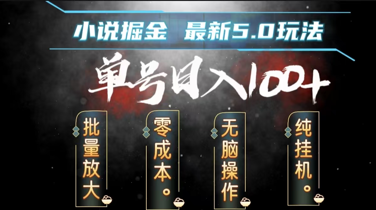 全自动小说撸金，无脑操作，单号日入100+小白轻松上手-卧狐科技网