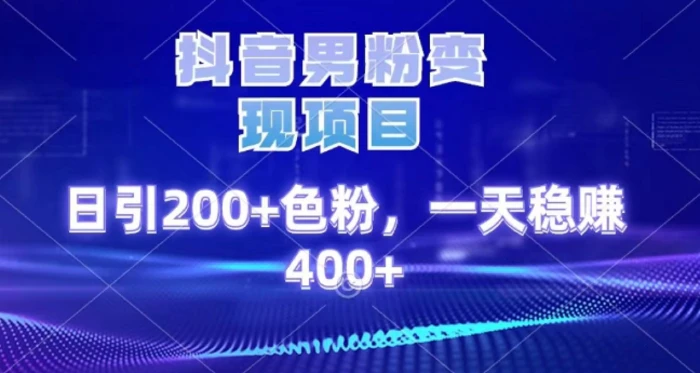 2025最新男粉项目 日引200 轻松月入2w+-卧狐科技网