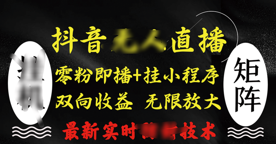 抖音无人直播最新独家玩法，小雪花+撸音浪双向收益，可矩阵放大-卧狐科技网