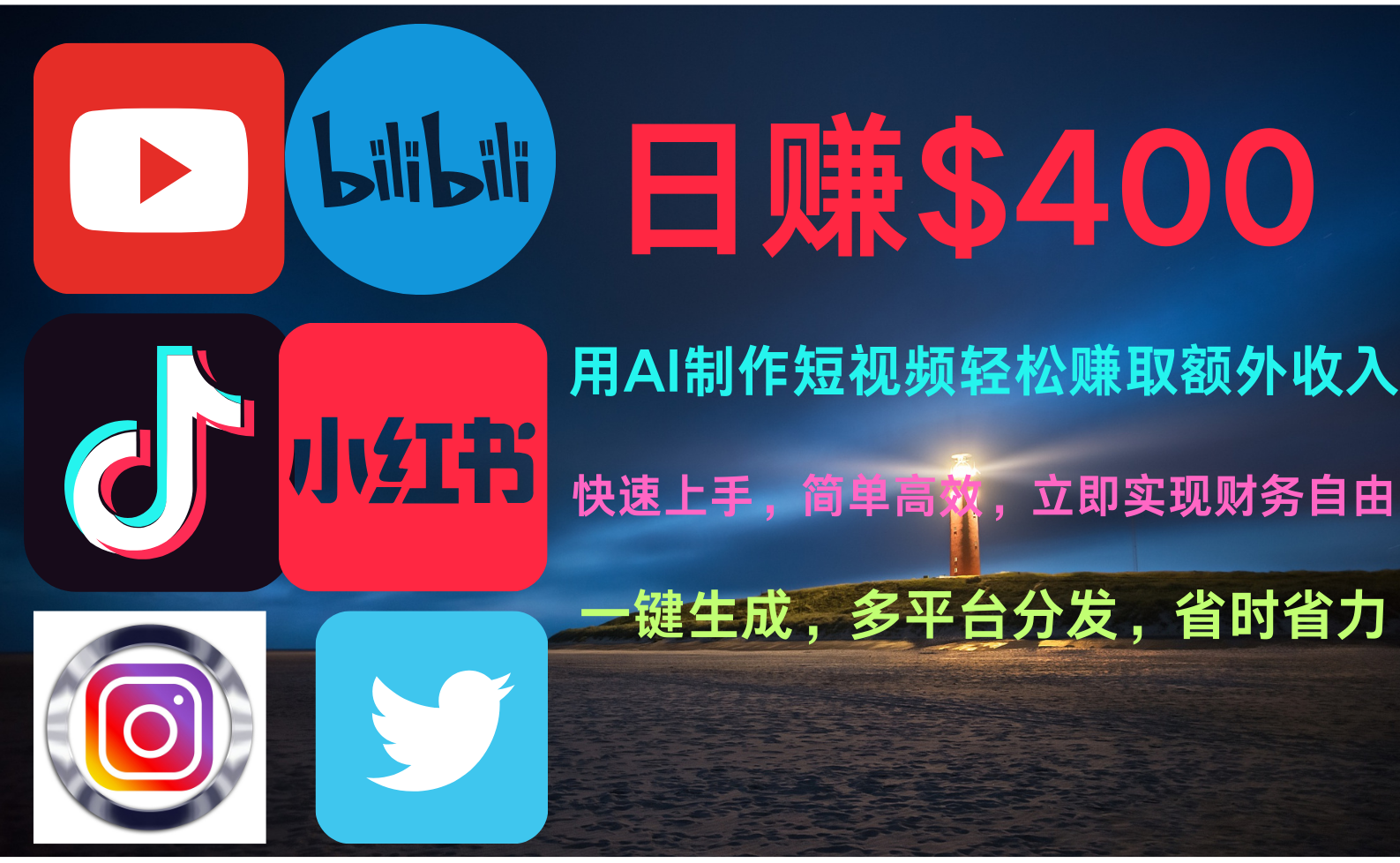 玩转全网视频平台，创造视频就能轻松赚取每天400美金-卧狐科技网