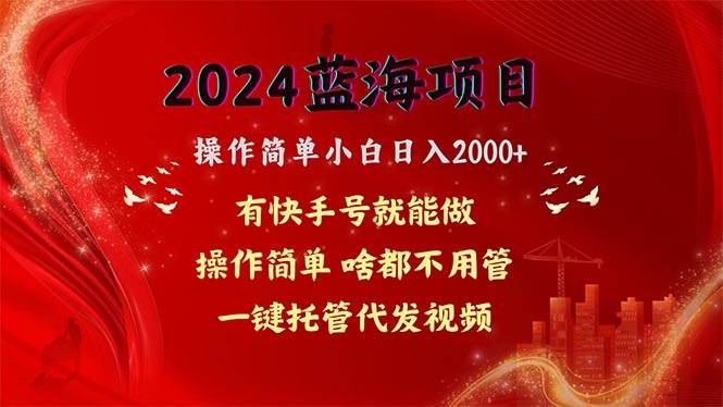 2024蓝海项目，网盘拉新，操作简单小白日入2000+，一键托管代发视频，...-卧狐科技网