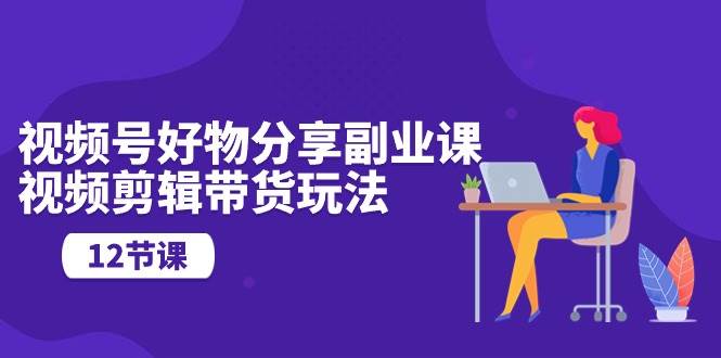 视频号好物分享副业课，视频剪辑带货玩法（12节课）-卧狐科技网
