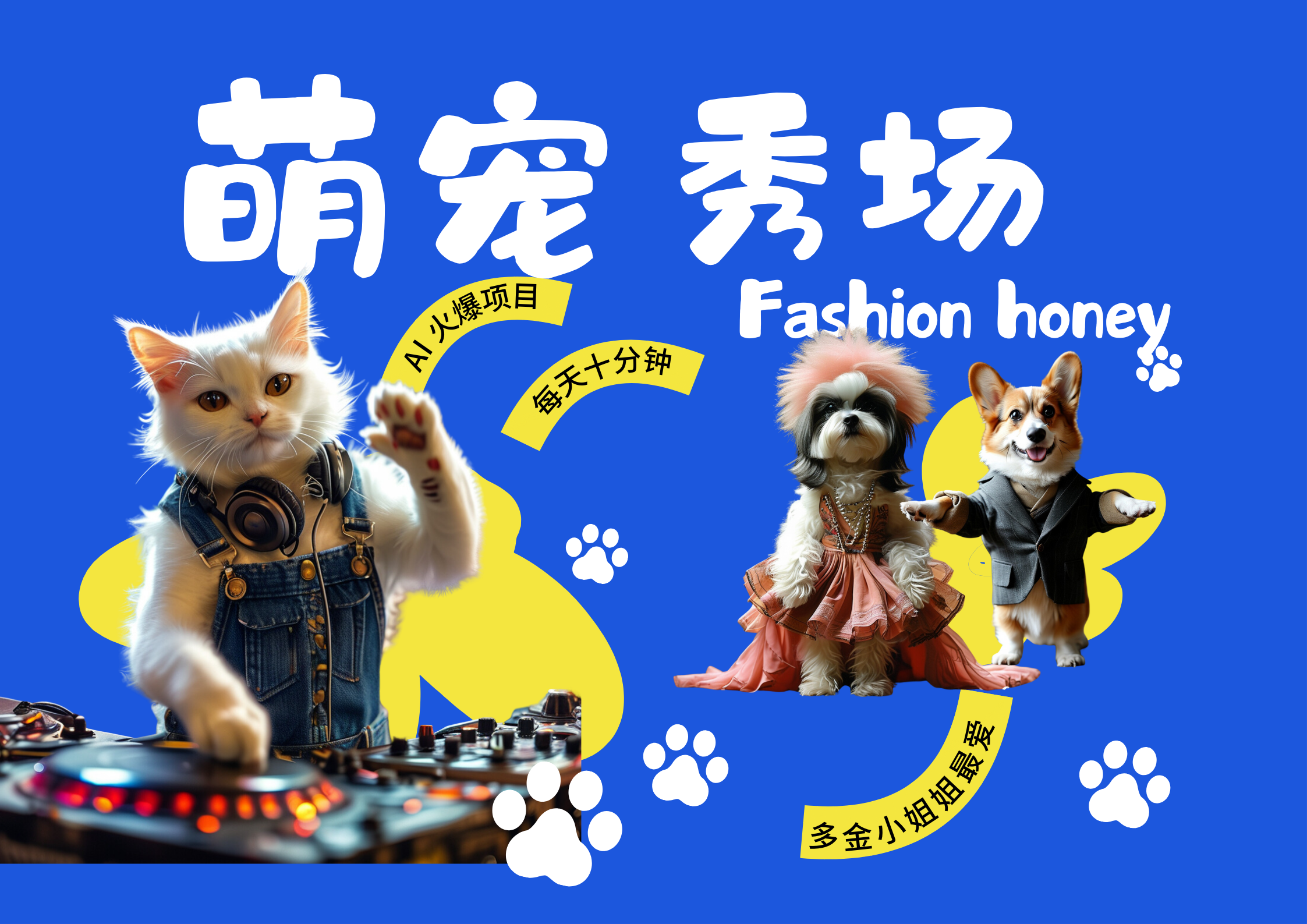 酷飒动物跳舞走秀  时尚喵FASHION汪 多金小姐姐最爱的 轻松月入破万-卧狐科技网