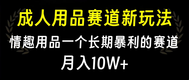 大人用品赛道新玩法，情趣用品一个长期暴利的赛道，月入10W+-卧狐科技网