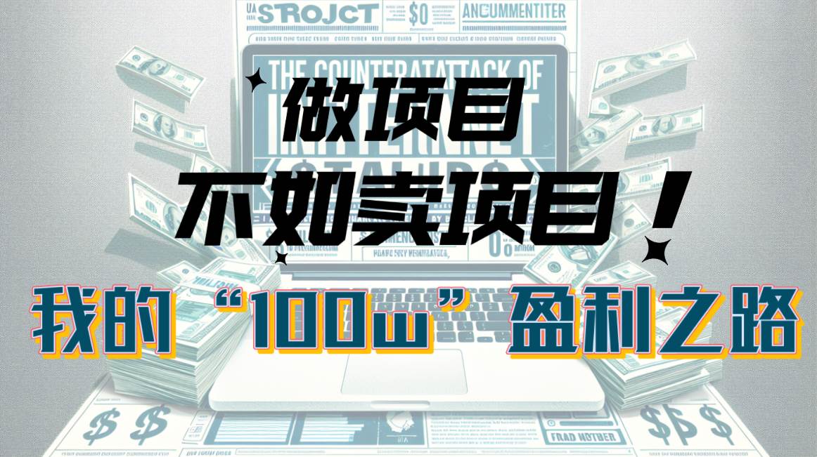 为什么做项目不如卖项目？我的100W+盈利之路-卧狐科技网