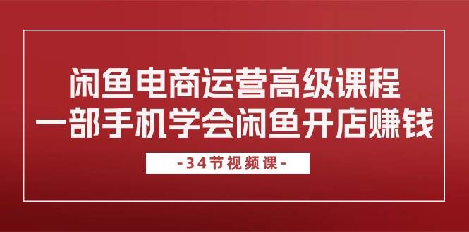 闲鱼电商运营高级课程，一部手机学会闲鱼开店赚钱（34节课）-卧狐科技网