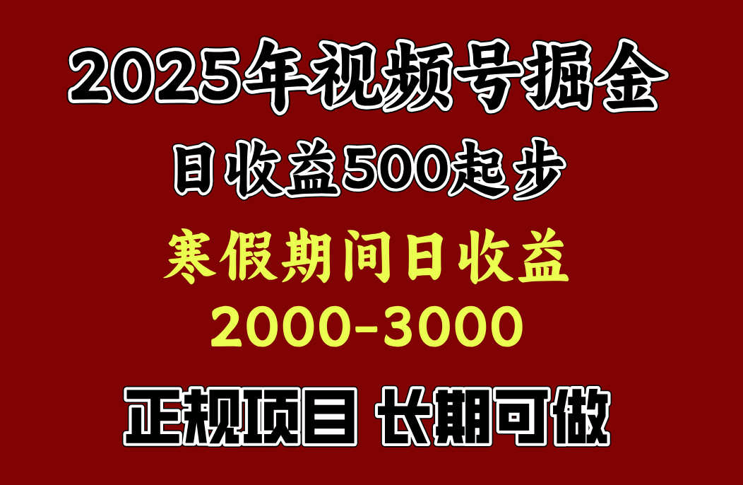 寒假期间一天收益2000+，小白一天就能上手-卧狐科技网