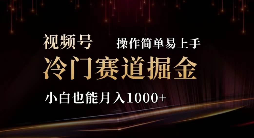 2024视频号冷门赛道掘金，操作简单轻松上手，小白也能月入1000+-卧狐科技网