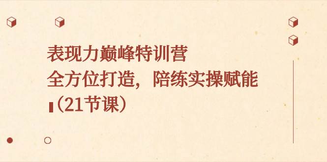 表现力巅峰特训营，全方位打造，陪练实操赋能（21节课）-卧狐科技网