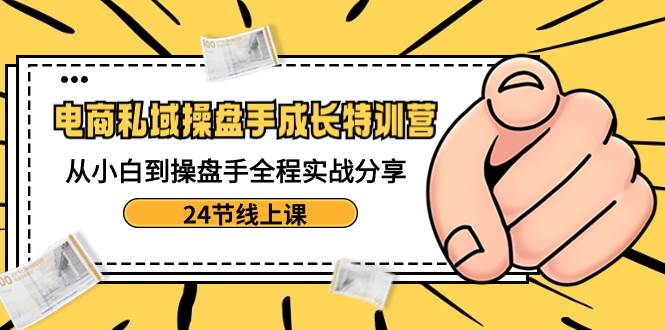 电商私域-操盘手成长特训营：从小白到操盘手全程实战分享-24节线上课-卧狐科技网