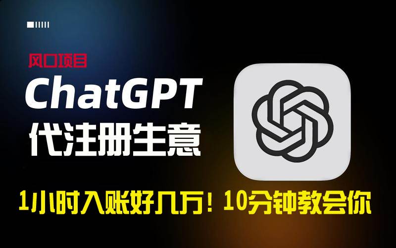 一小时入账好几万！利润大到吓人的ChatGPT代注册小生意，10分钟教会你，...-卧狐科技网