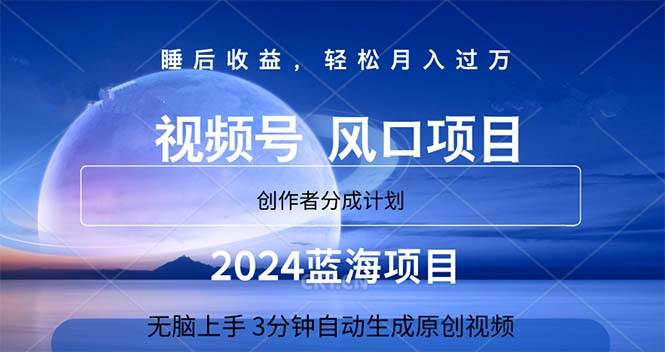 2024蓝海项目，3分钟自动生成视频，月入过万-卧狐科技网