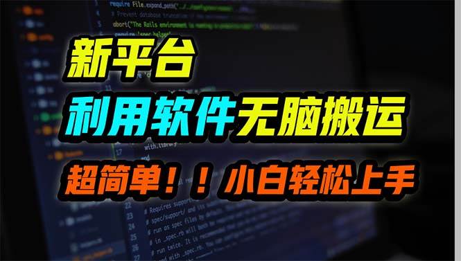 新平台用软件无脑搬运，月赚10000+，小白也能轻松上手-卧狐科技网