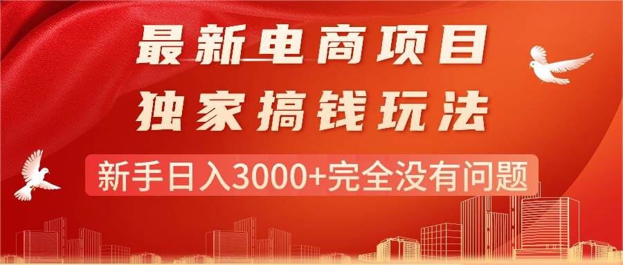 最新电商项目-搞钱玩法，新手日入3000+完全没有问题-卧狐科技网