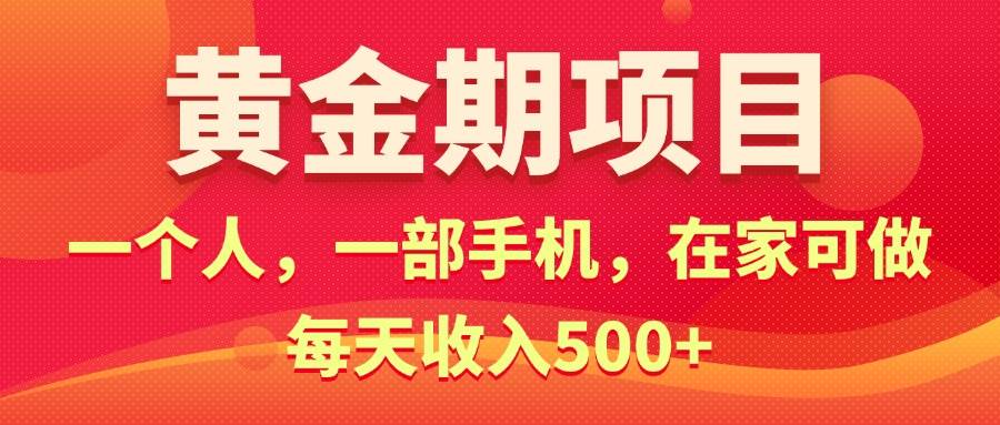 黄金期项目，电商搞钱！一个人，一部手机，在家可做，每天收入500+-卧狐科技网