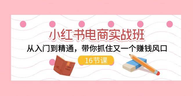 小红书电商实战班，从入门到精通，带你抓住又一个赚钱风口（16节）-卧狐科技网
