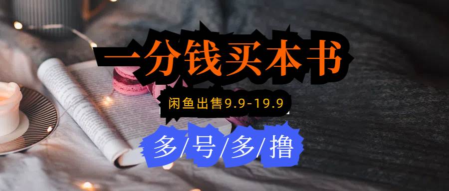 每天花1分钱买一本书，闲鱼出售9.9-19.9不等，多账号多撸 新手小白均可操作-卧狐科技网