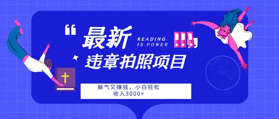 最新违章拍照项目，解气又赚钱，随手一拍，轻松收入3000-卧狐科技网