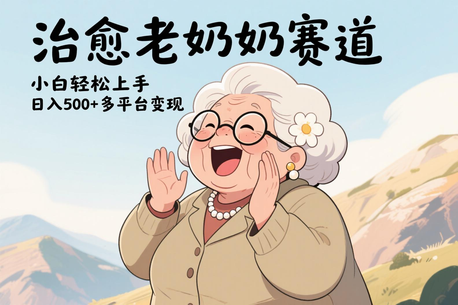 视频号治愈老奶奶赛道，小白轻松上手，日入500+多平台变现-卧狐科技网