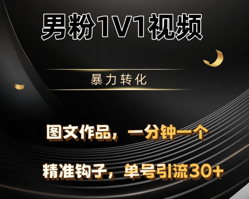 男粉1V1视频，硬改摄像头，高客单暴力转化，单日600+-卧狐科技网