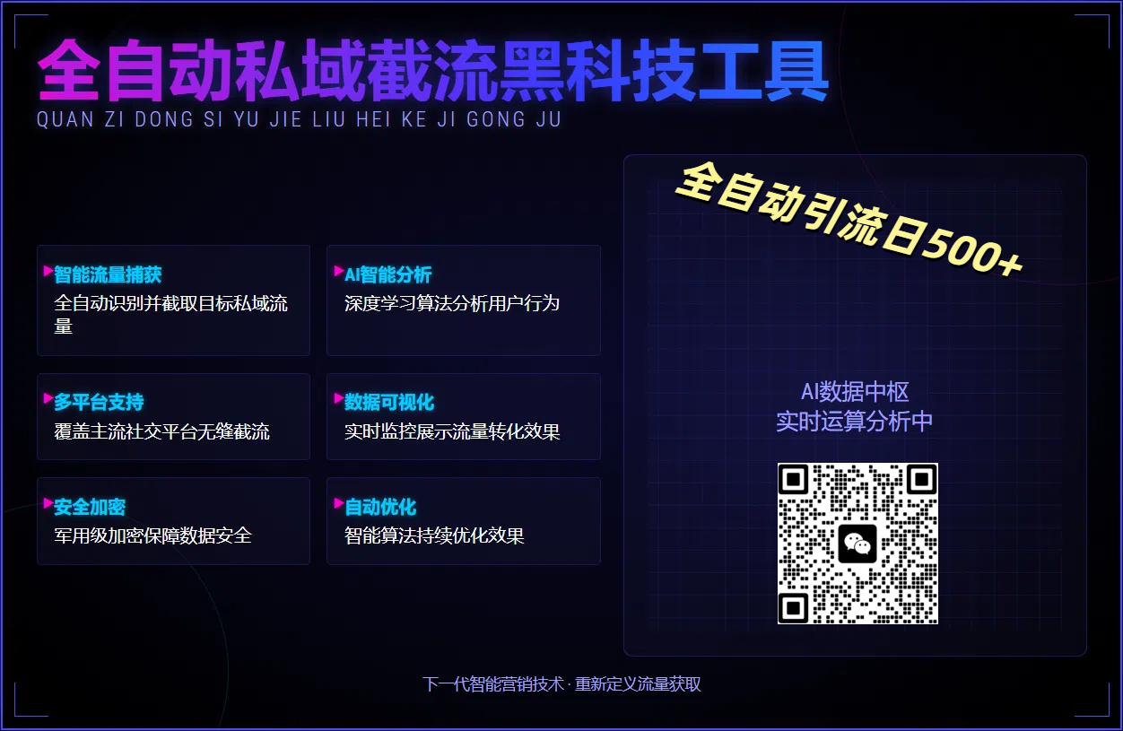 全自动私域截流黑科技工具——全自动引流日500+-卧狐科技网