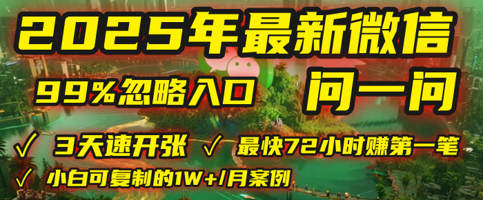 2025年，被99%的人忽视的微信问一问：每天写300字，最快3天就能“开张”赚到第一笔钱，有人已稳定月入1W+！-卧狐科技网