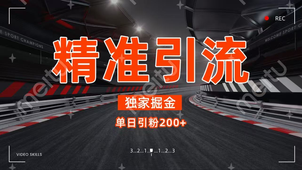 独家野路子精准引流 每日200+-卧狐科技网