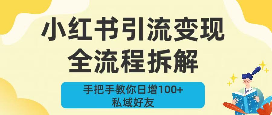 新手必看！小红书引流变现全流程拆解，手把手教你日增100+私域好友-卧狐科技网